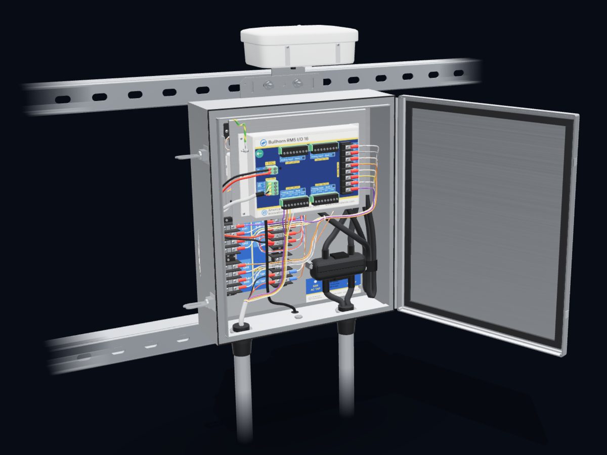 3D model of the Bullhorn RM510 16-Channel with its door open